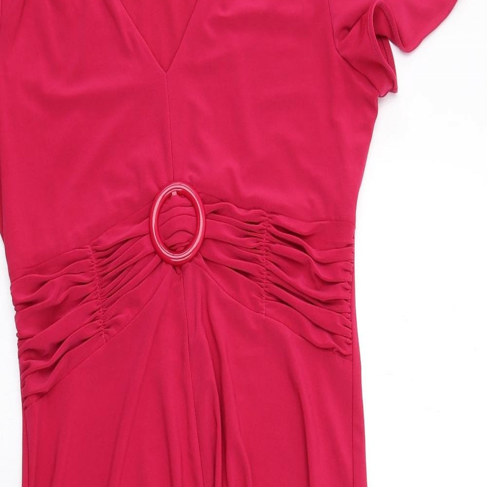 CC Womens Pink Polyester Trapeze & Swing Size 8 V-Neck Pullover