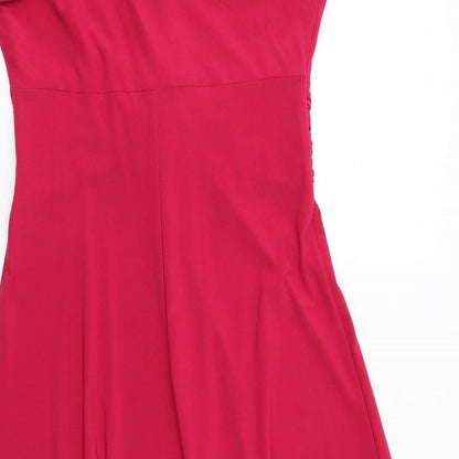 CC Womens Pink Polyester Trapeze & Swing Size 8 V-Neck Pullover