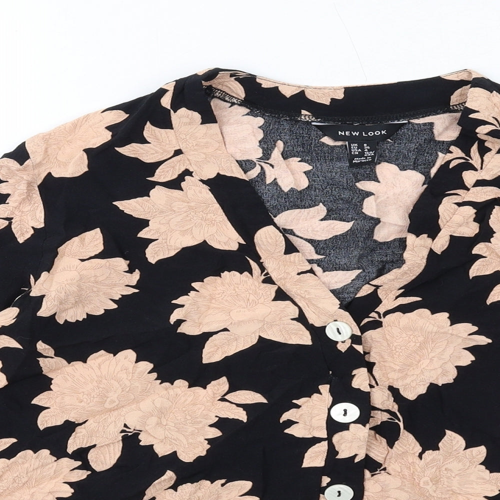 Womens UK Size 8 New Look Multicoloured Basic Button-Up