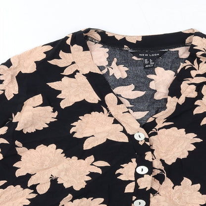 Womens UK Size 8 New Look Multicoloured Basic Button-Up