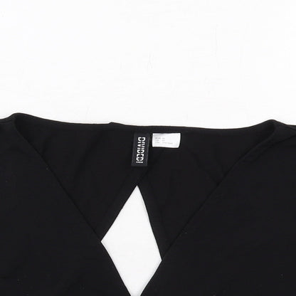 Womens UK Size M H&M Black Basic Blouse