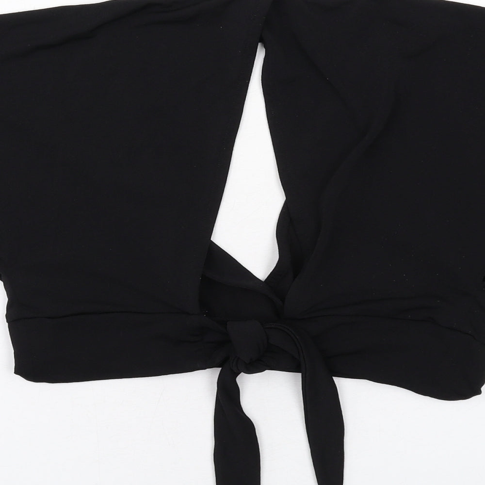 Womens UK Size M H&M Black Basic Blouse