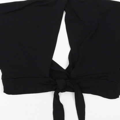 Womens UK Size M H&M Black Basic Blouse