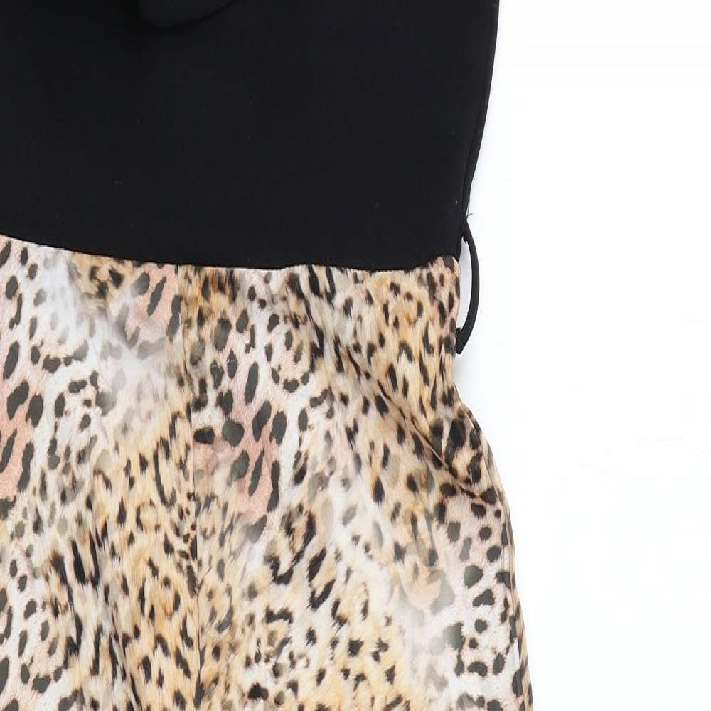 Lipsy Girls Multicoloured Animal Print Polyester Jumpsuit One-Piece Size 9-10 Years L24 in Zip