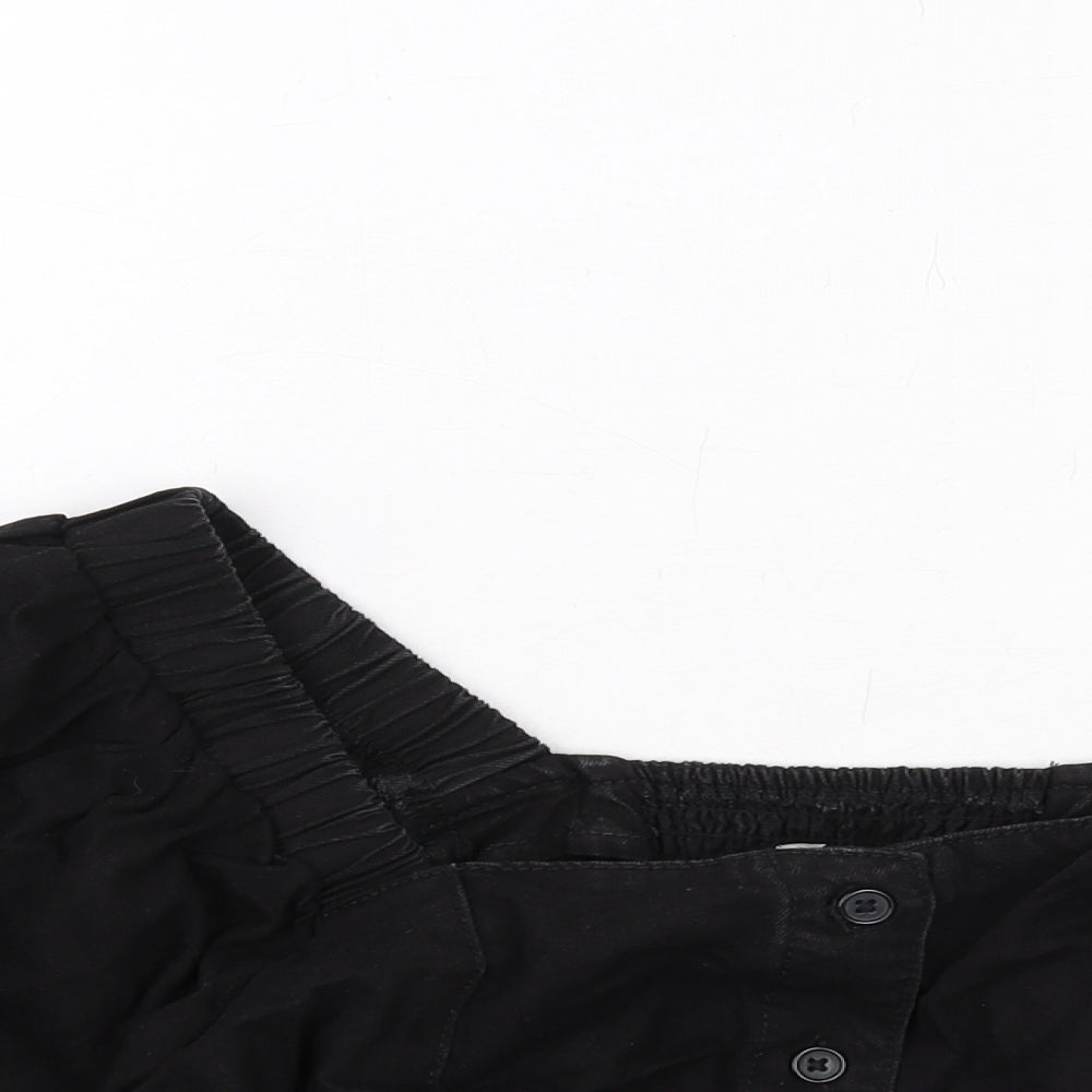 Womens UK Size 6 New Look Black Cropped Blouse