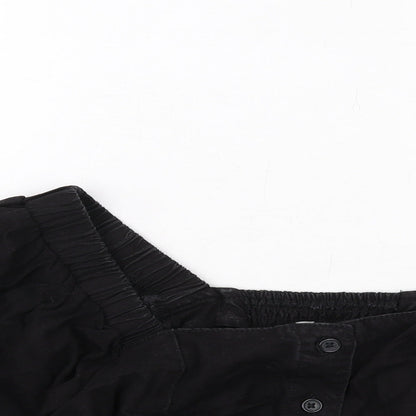 Womens UK Size 6 New Look Black Cropped Blouse