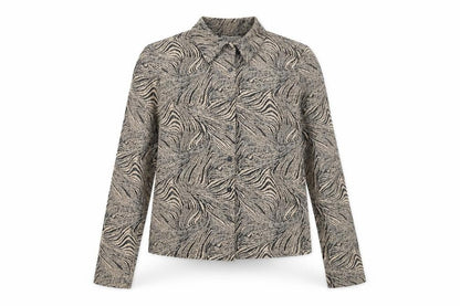 Womens UK Size M Zara Beige Basic Button-Up