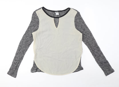 Womens UK Size S VERO MODA Grey Basic T-Shirt