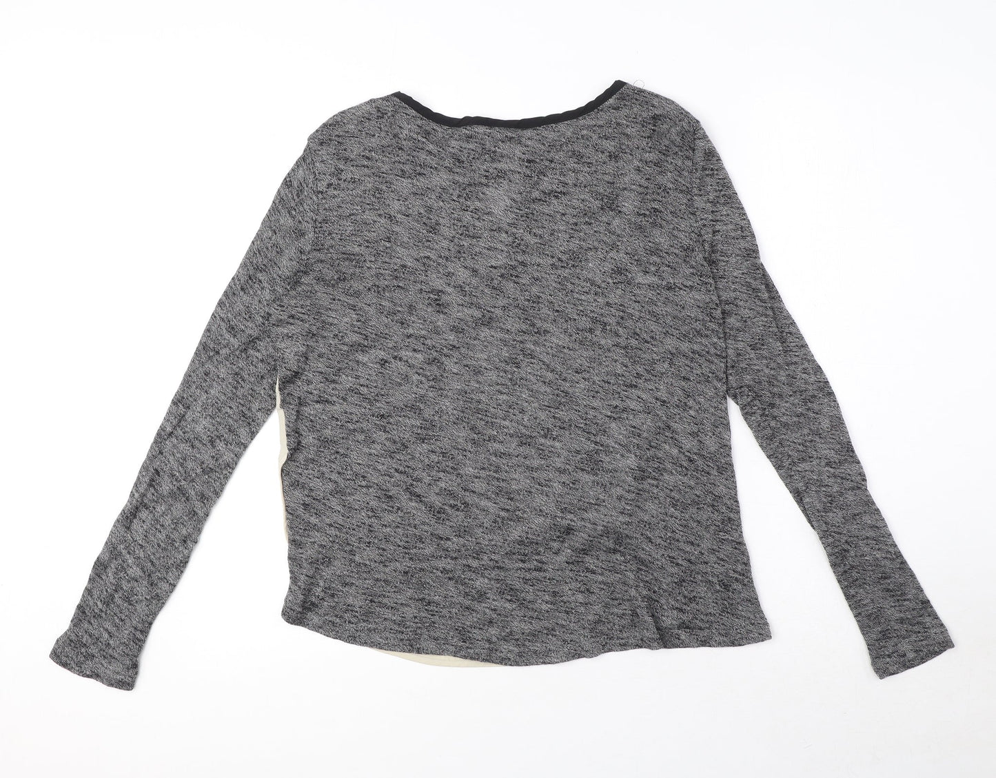 Womens UK Size S VERO MODA Grey Basic T-Shirt