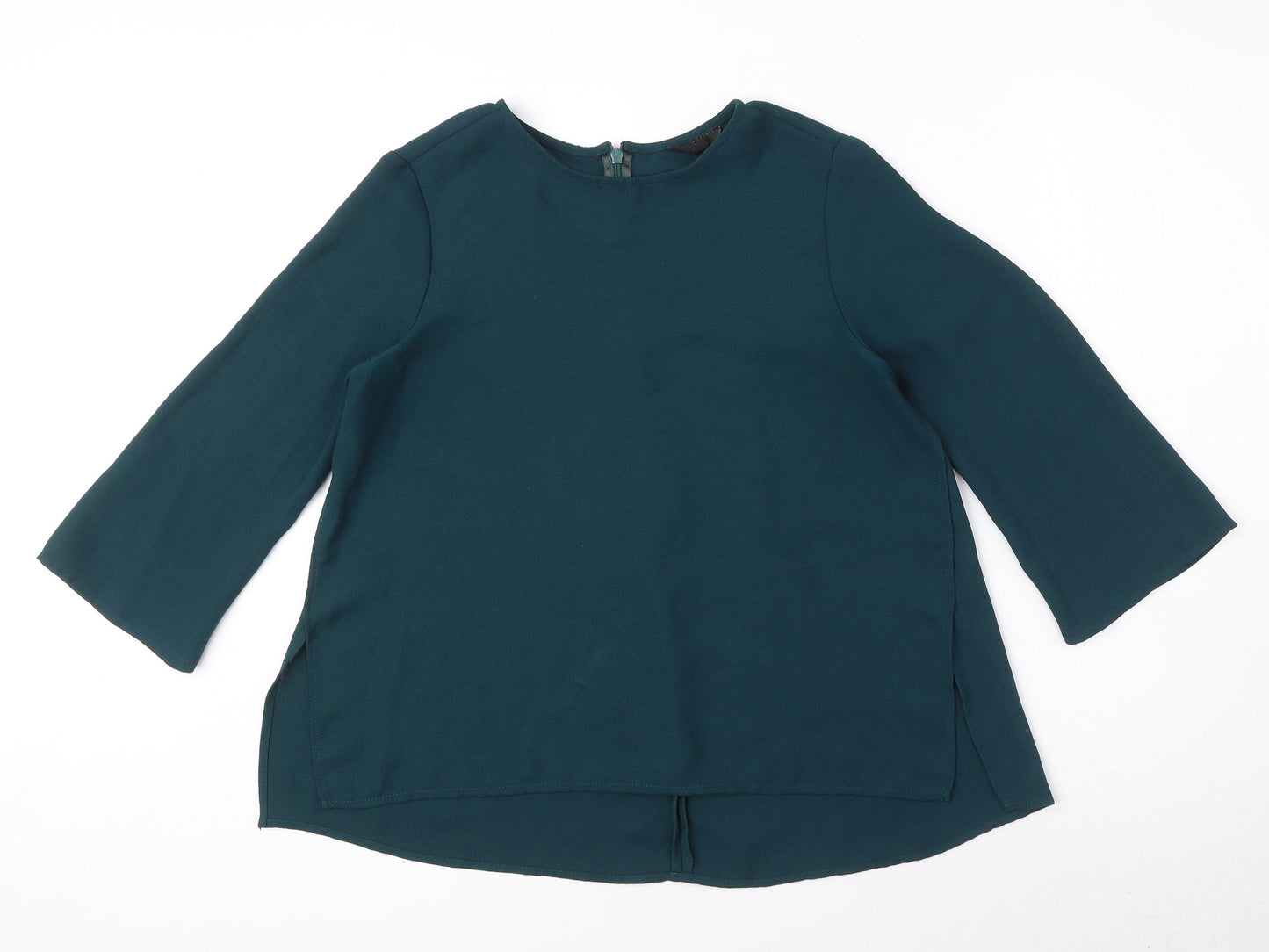 Womens UK Size 8 Topshop Green Basic Blouse