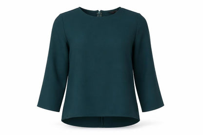 Womens UK Size 8 Topshop Green Basic Blouse