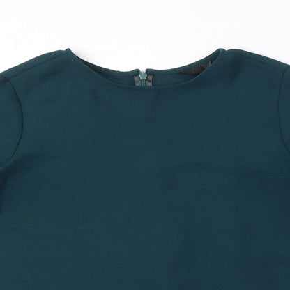 Womens UK Size 8 Topshop Green Basic Blouse