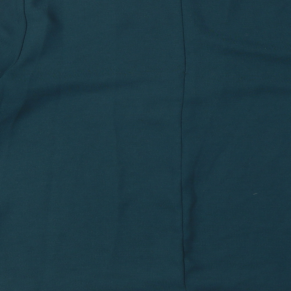 Womens UK Size 8 Topshop Green Basic Blouse