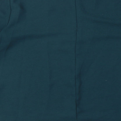 Womens UK Size 8 Topshop Green Basic Blouse