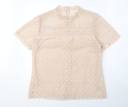 Womens UK Size L Adiva Pink Basic Blouse