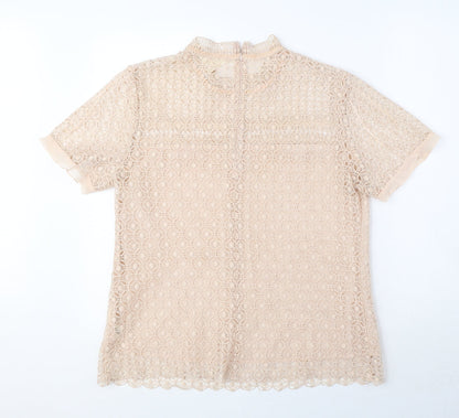 Womens UK Size L Adiva Pink Basic Blouse