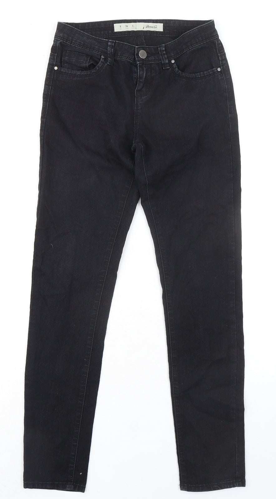 Denim & Co. Womens Black Cotton Skinny Jeans Size 8 L30 in Regular Zip