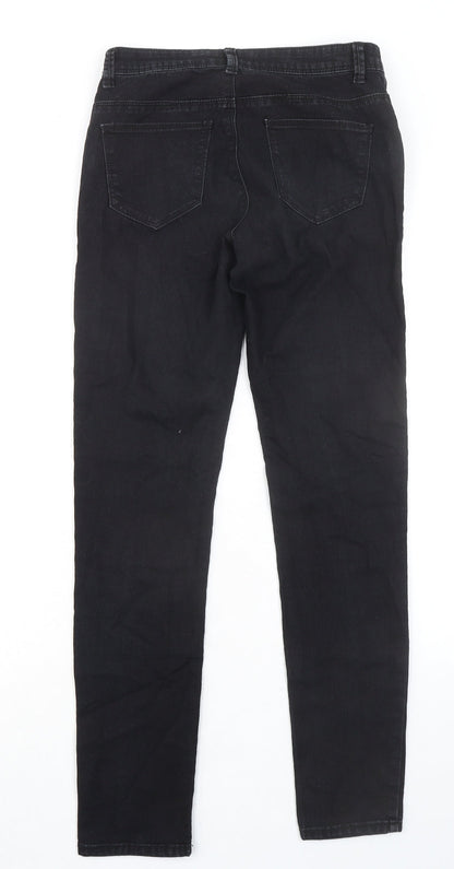 Denim & Co. Womens Black Cotton Skinny Jeans Size 8 L30 in Regular Zip