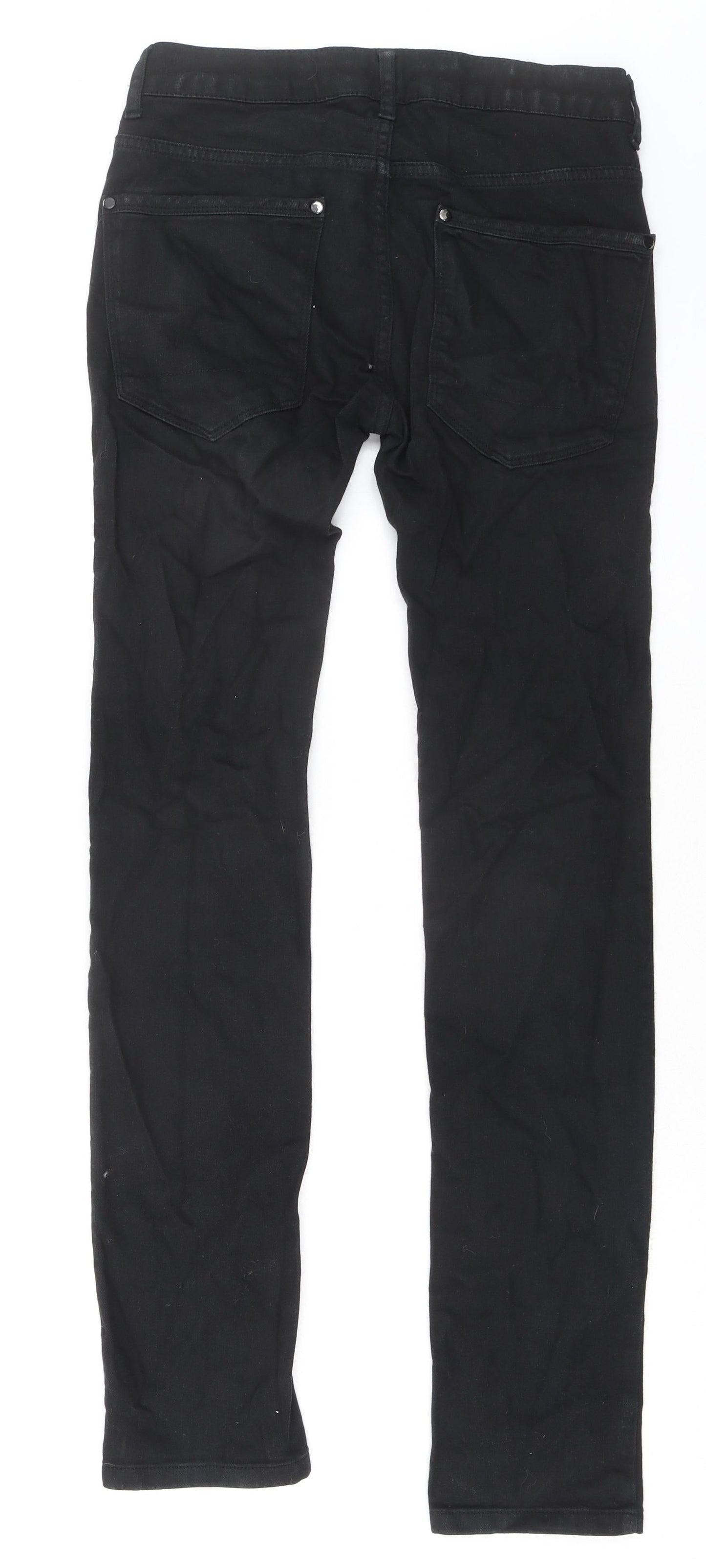 River Island Womens Black Cotton Skinny Jeans Size 28 in L33 in Slim Zip