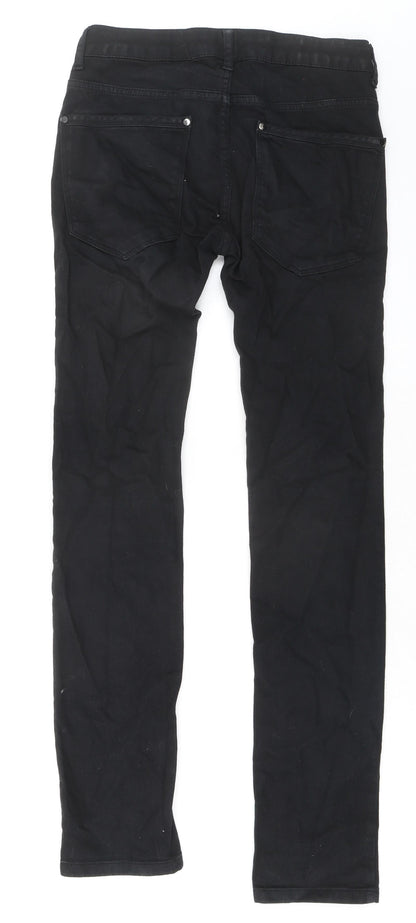 River Island Womens Black Cotton Skinny Jeans Size 28 in L33 in Slim Zip