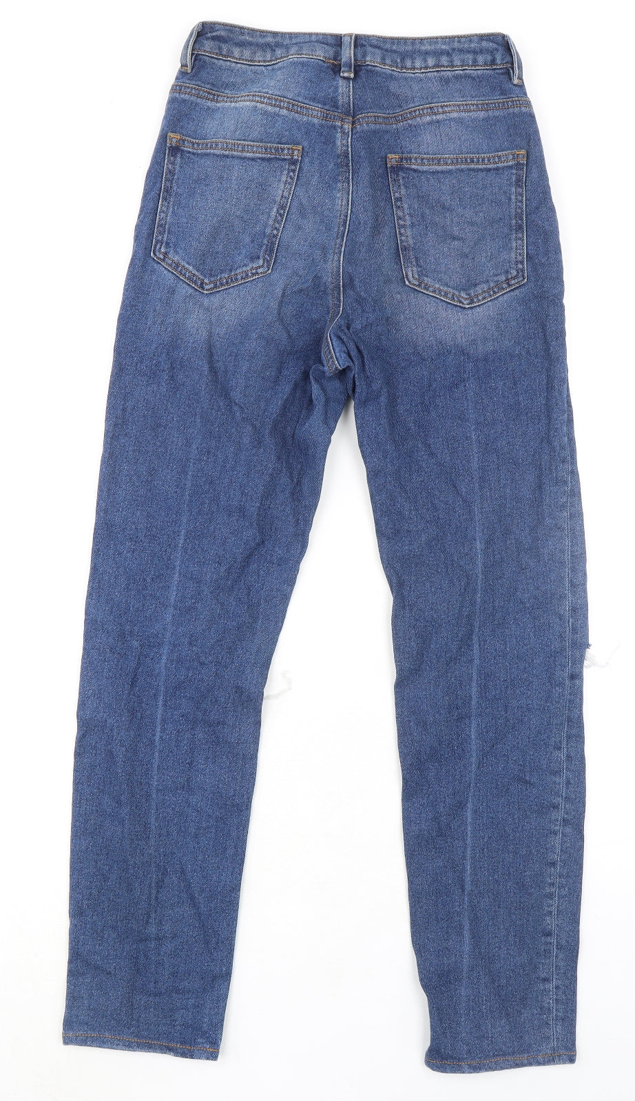 ASOS Womens Blue Cotton Mom Jeans Size 26 in L28 in Regular Zip