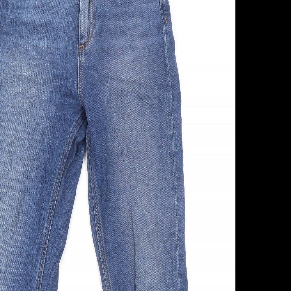 ASOS Womens Blue Cotton Mom Jeans Size 26 in L28 in Regular Zip