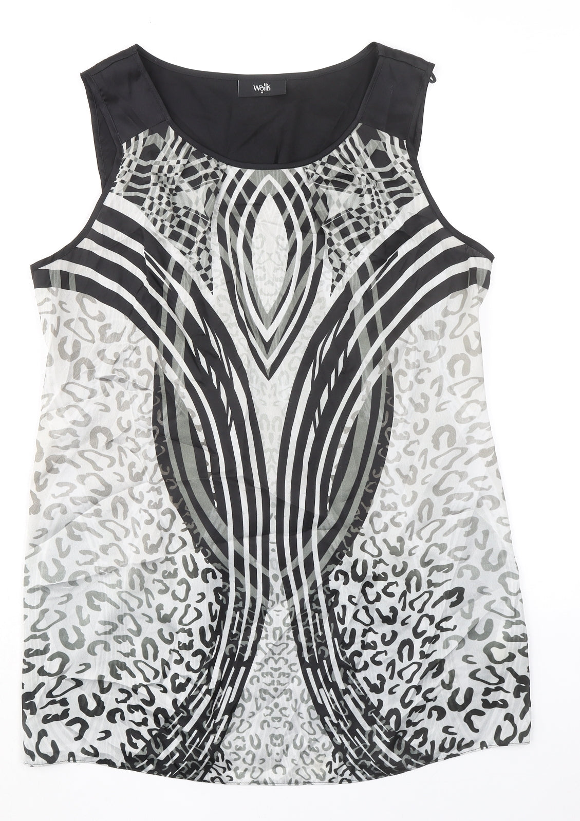 Womens UK Size M Wallis Black Basic Tank