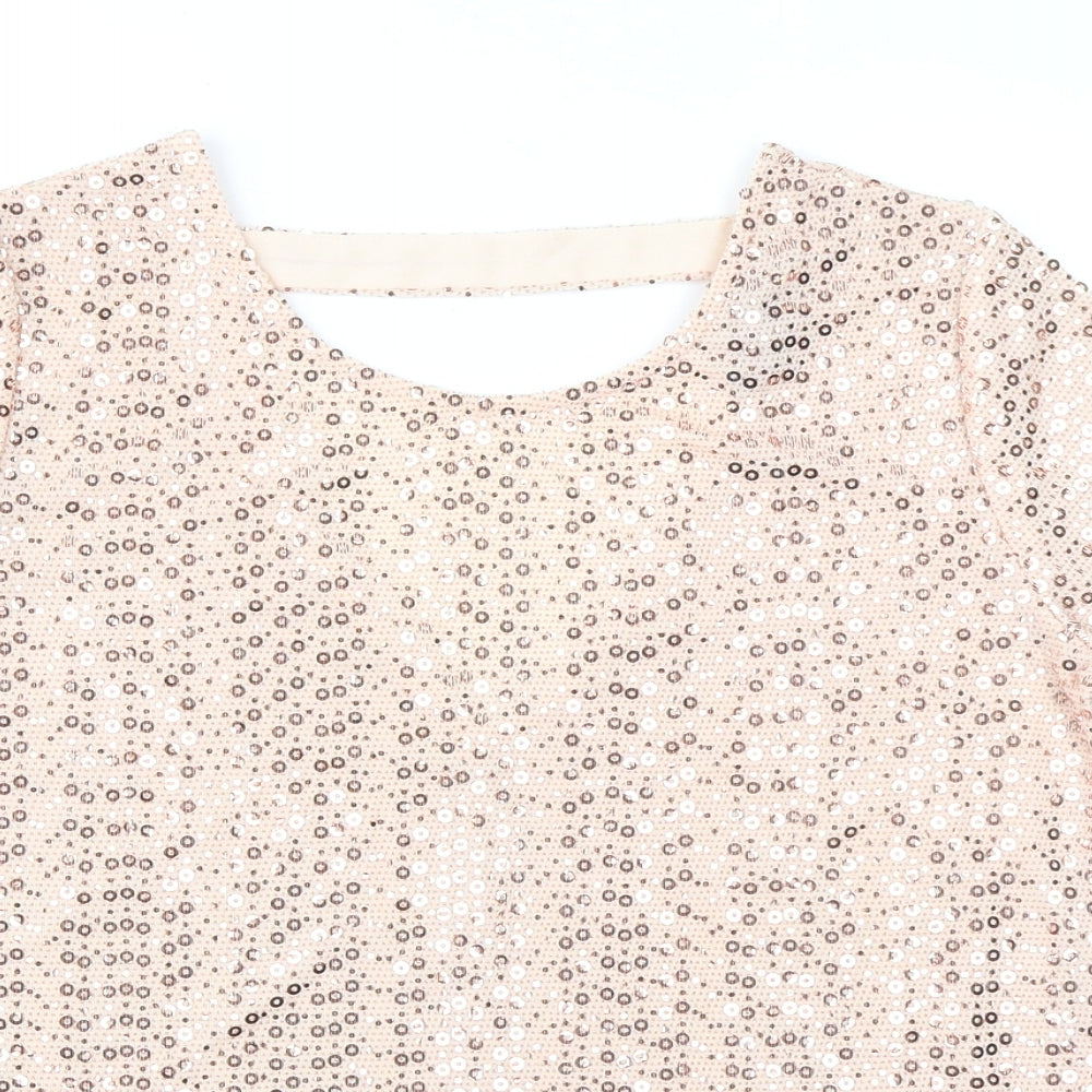 Womens UK Size 6 NEXT Pink Basic Blouse