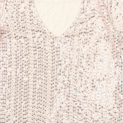 Womens UK Size 6 NEXT Pink Basic Blouse