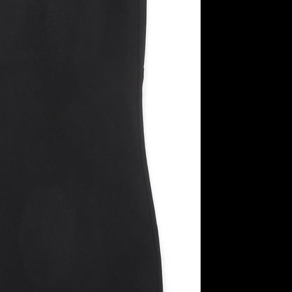 Miss Selfridge Womens Black Polyester Bodycon Size 8 Halter Pullover