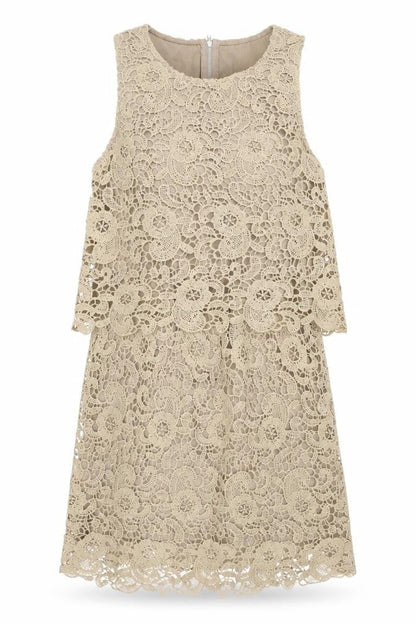 Rebellion Womens Beige Floral Polyester Shift Size M Round Neck Zip