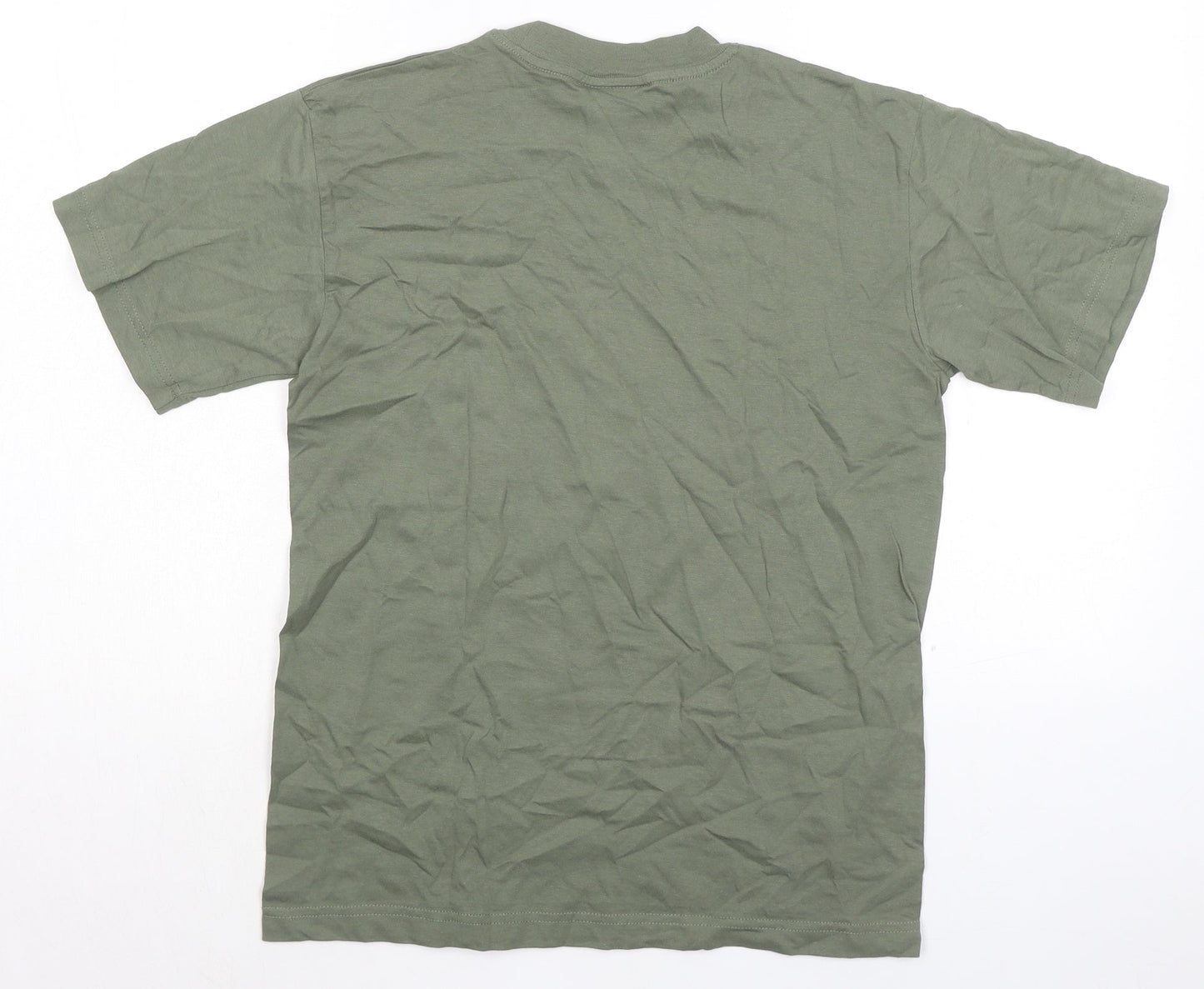 Womens UK Size S Hanes Green Basic T-Shirt