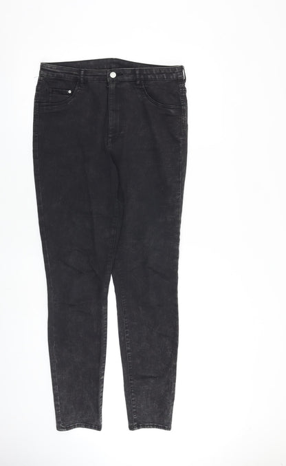 Womens UK Size 28 in H&M Regular Fit Skinny Grey Jeans