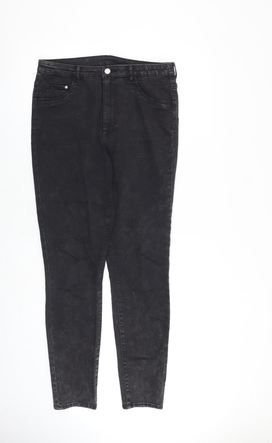 Womens UK Size 28 in H&M Regular Fit Skinny Grey Jeans