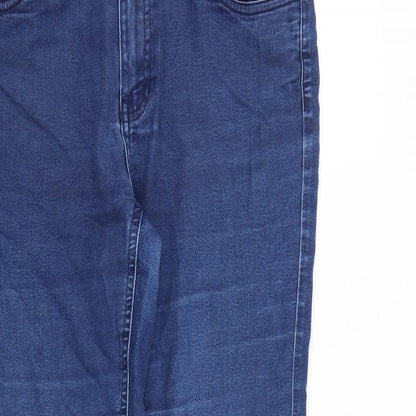 Avenue Womens Blue Cotton Skinny Jeans Size 12 L28 in Regular Zip