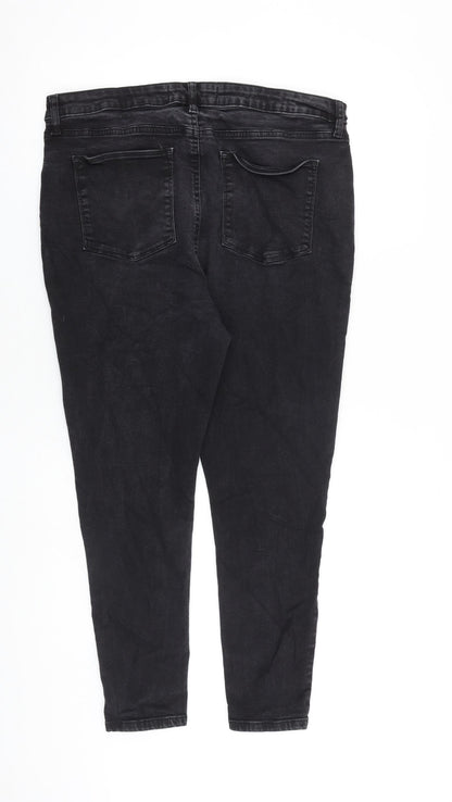 Very Womens Black Cotton Skinny Jeans Size 27 in L26 in Slim Zip