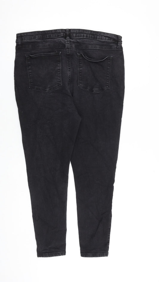 Very Womens Black Cotton Skinny Jeans Size 27 in L26 in Slim Zip