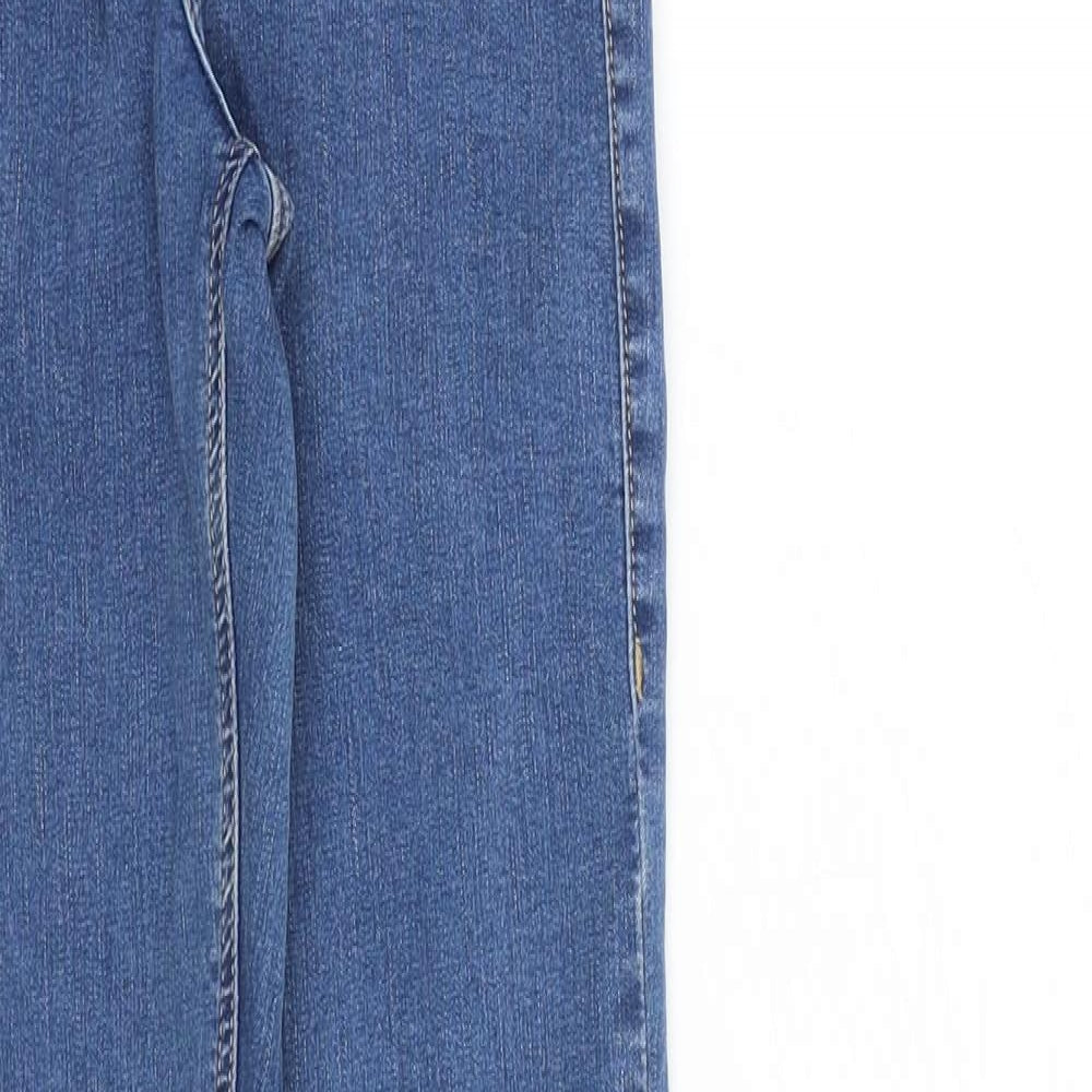 Topshop Womens Blue Cotton Skinny Jeans Size 25 in L30 in Regular Zip