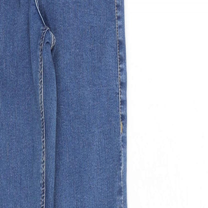Topshop Womens Blue Cotton Skinny Jeans Size 25 in L30 in Regular Zip