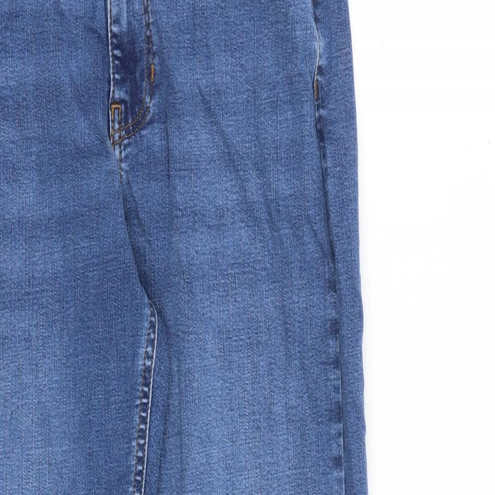 Per Una Womens Blue Cotton Straight Jeans Size 28 in L26 in Regular Zip