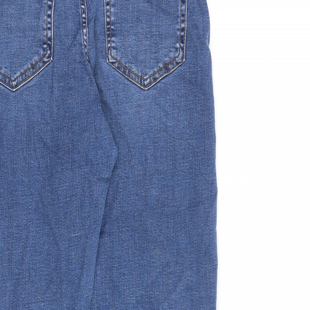 Per Una Womens Blue Cotton Straight Jeans Size 28 in L26 in Regular Zip