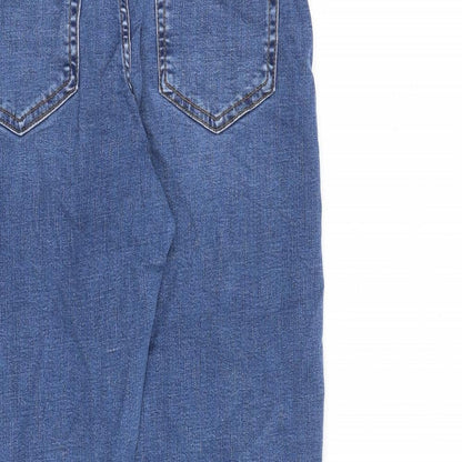 Per Una Womens Blue Cotton Straight Jeans Size 28 in L26 in Regular Zip