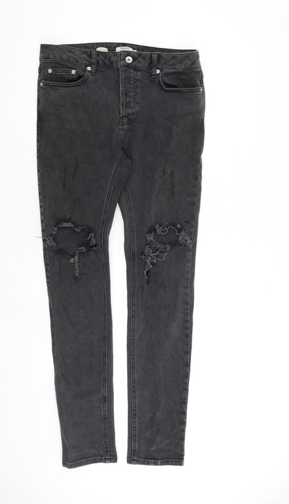 Mens UK Size 30 in Topman Slim Fit Skinny Grey Jeans