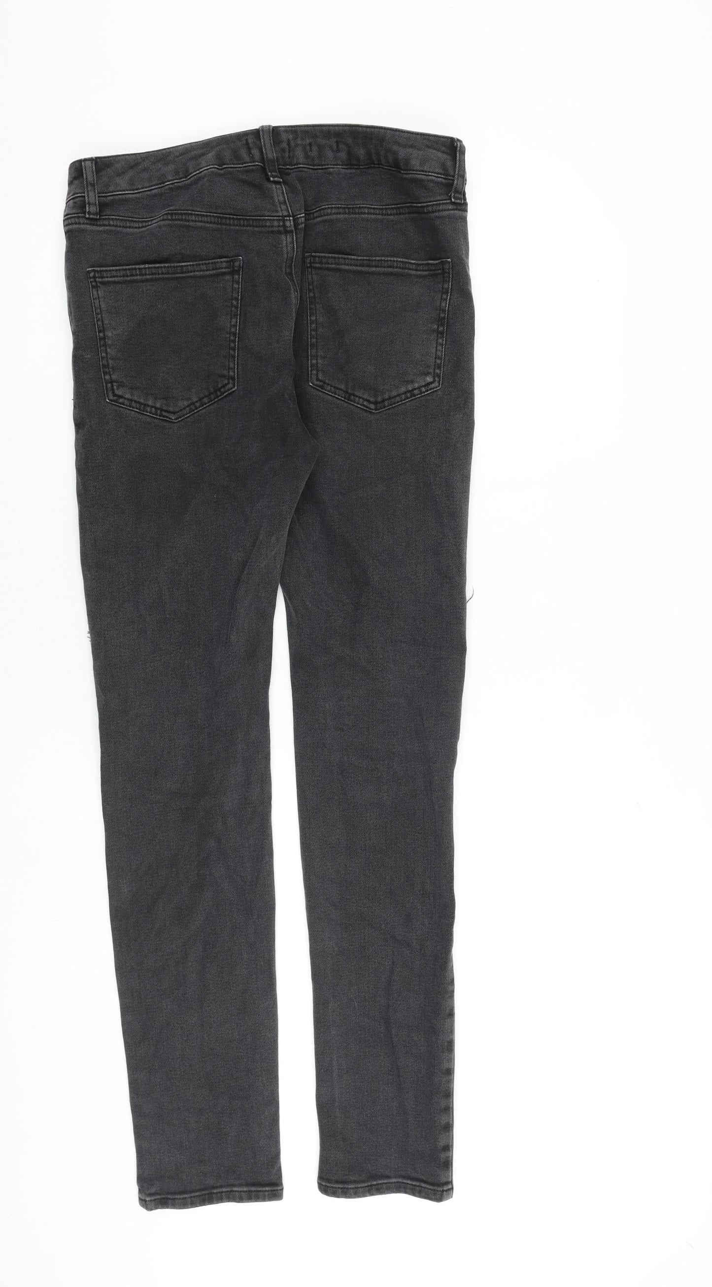 Mens UK Size 30 in Topman Slim Fit Skinny Grey Jeans