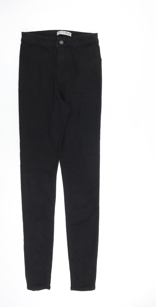 Denim & Co. Womens Black Cotton Skinny Jeans Size 10 L31 in Regular Zip