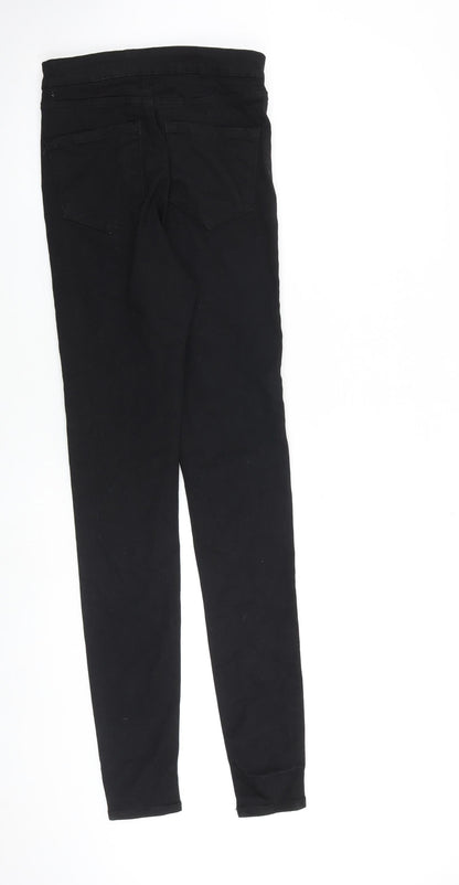 Denim & Co. Womens Black Cotton Skinny Jeans Size 10 L31 in Regular Zip