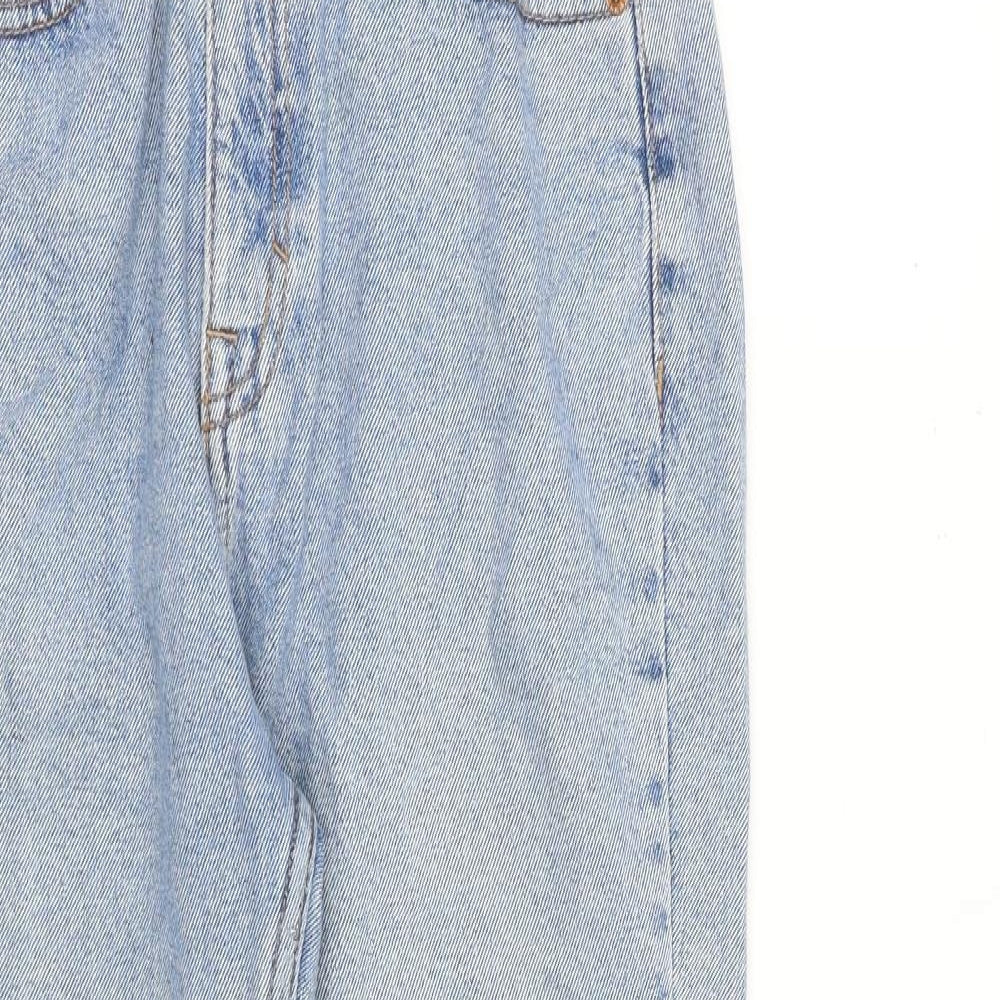 Pull&Bear Womens Blue Cotton Tapered Jeans Size 6 L27 in Regular Zip