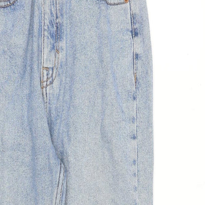 Pull&Bear Womens Blue Cotton Tapered Jeans Size 6 L27 in Regular Zip
