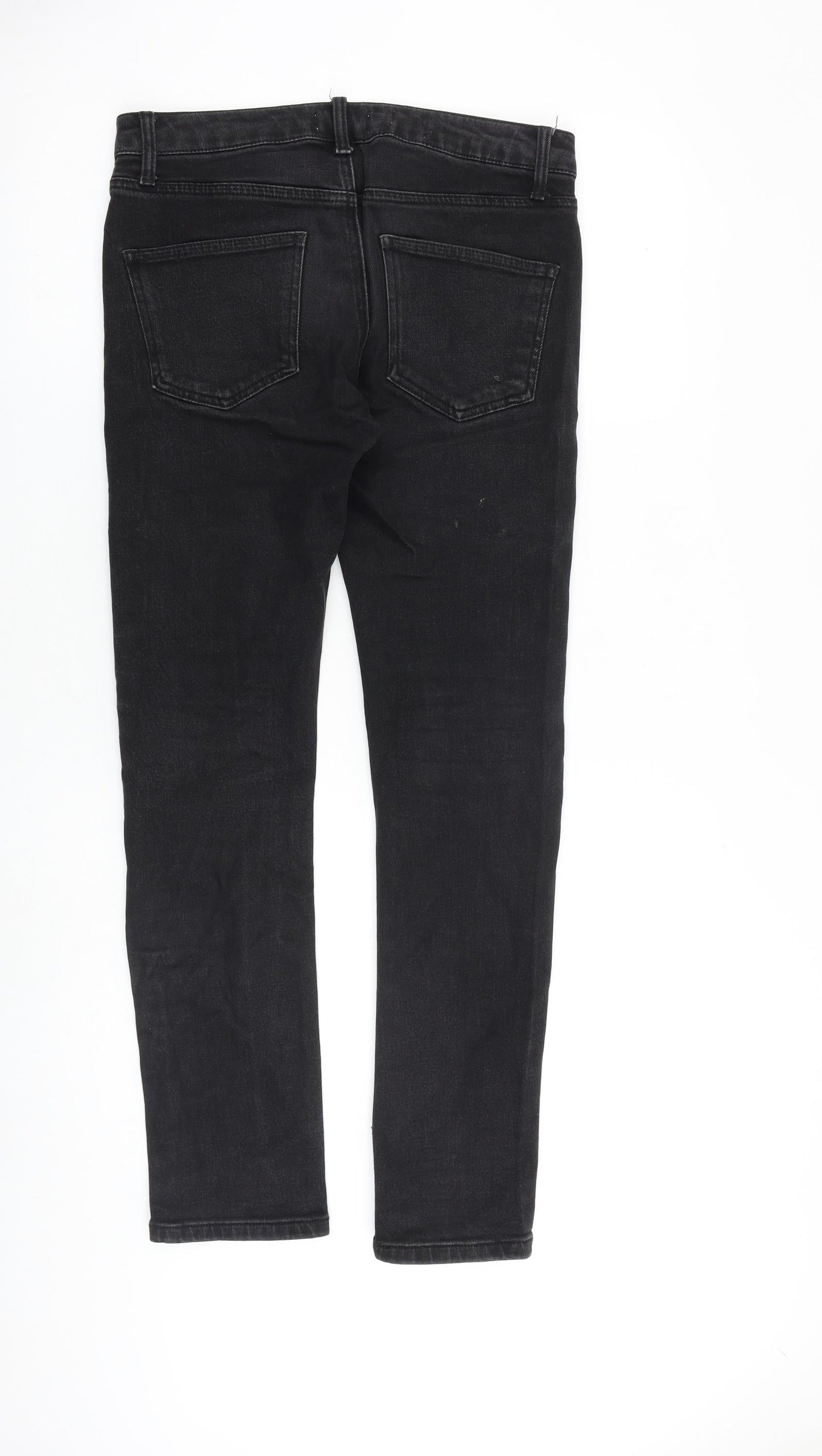 Mens UK Size 28 in Topman Slim Fit Skinny Grey Jeans