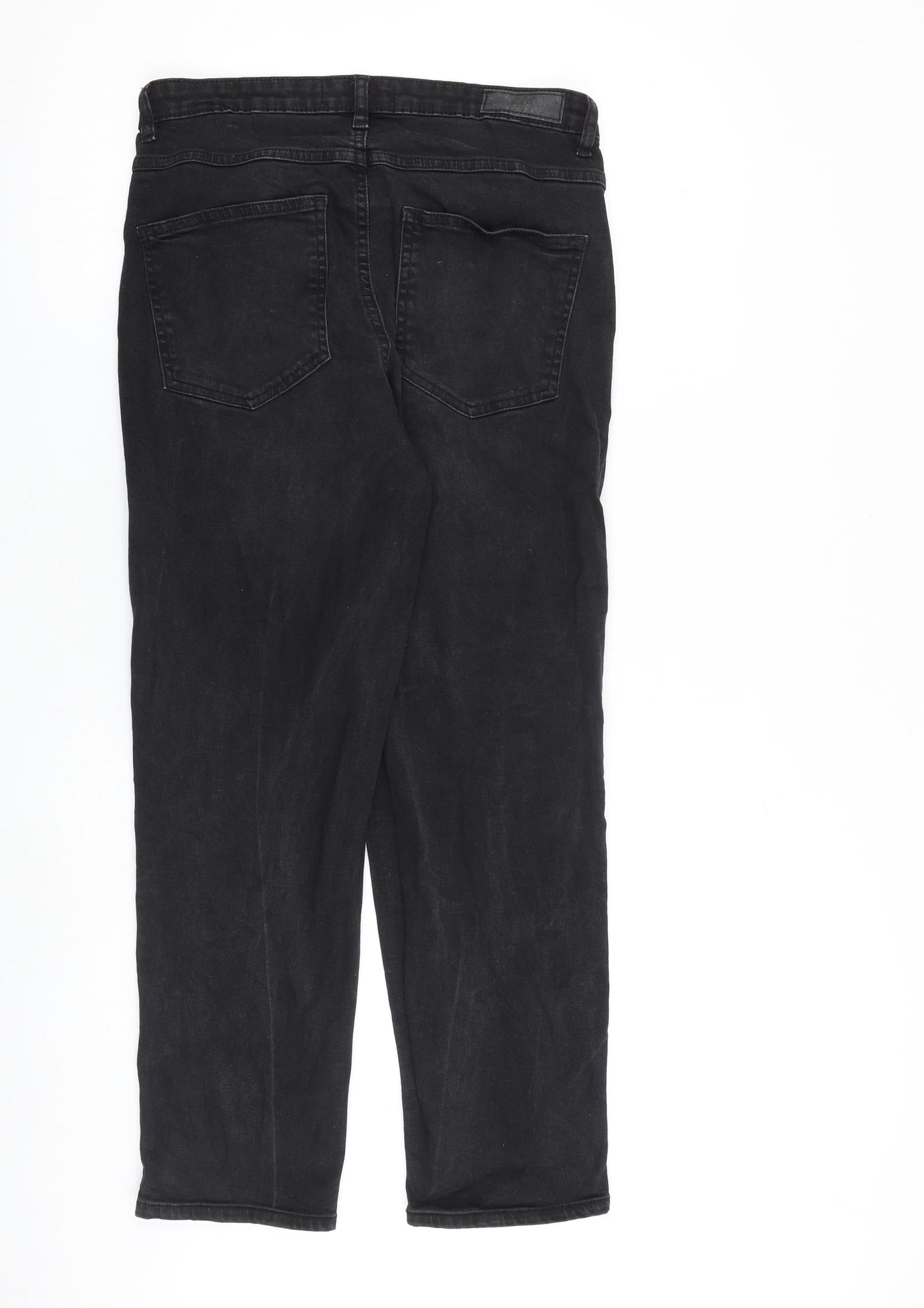 ICHI Womens Black Cotton Straight Jeans Size 30 in L27 in Regular Zip